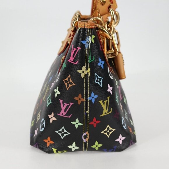 LOUIS VUITTON Monogram Multicolor Annie MM Bag Black LV Auth - Picture 4 of 16